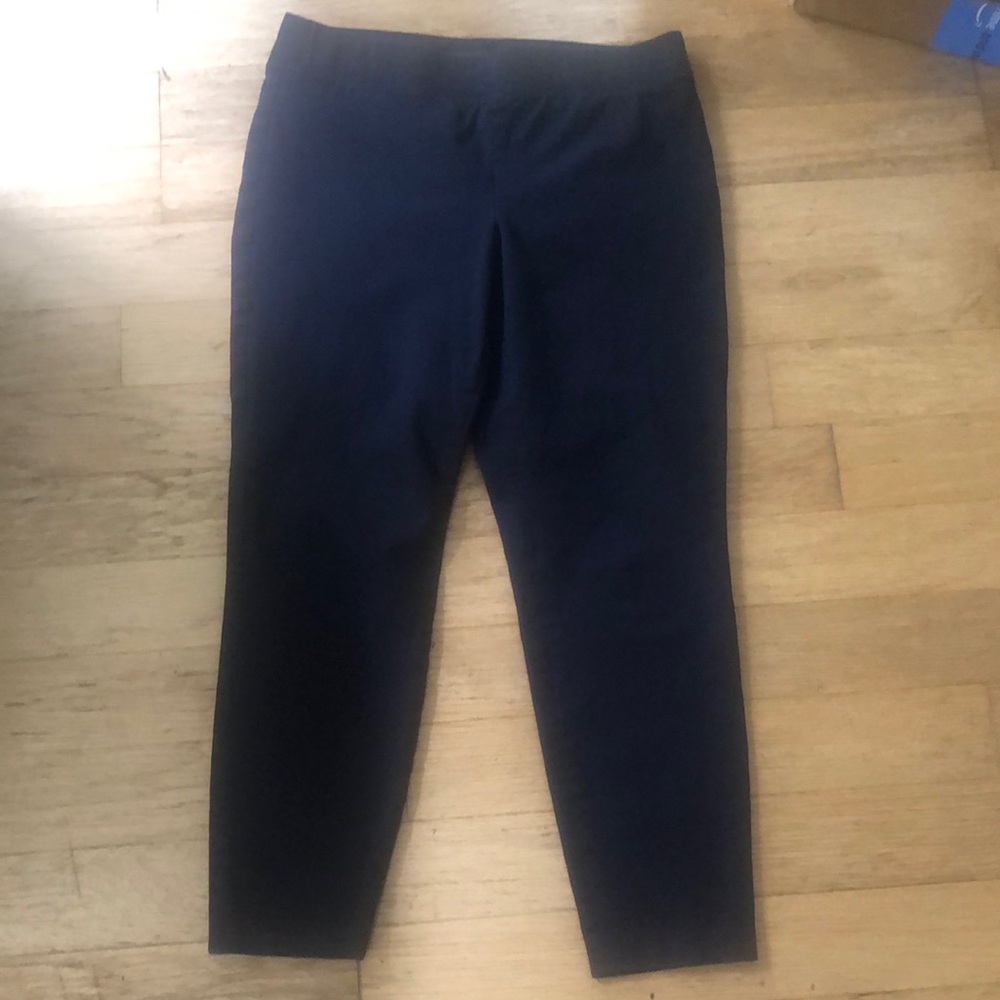 Navy Blue Pants Talbots petite Essex ankle 6p